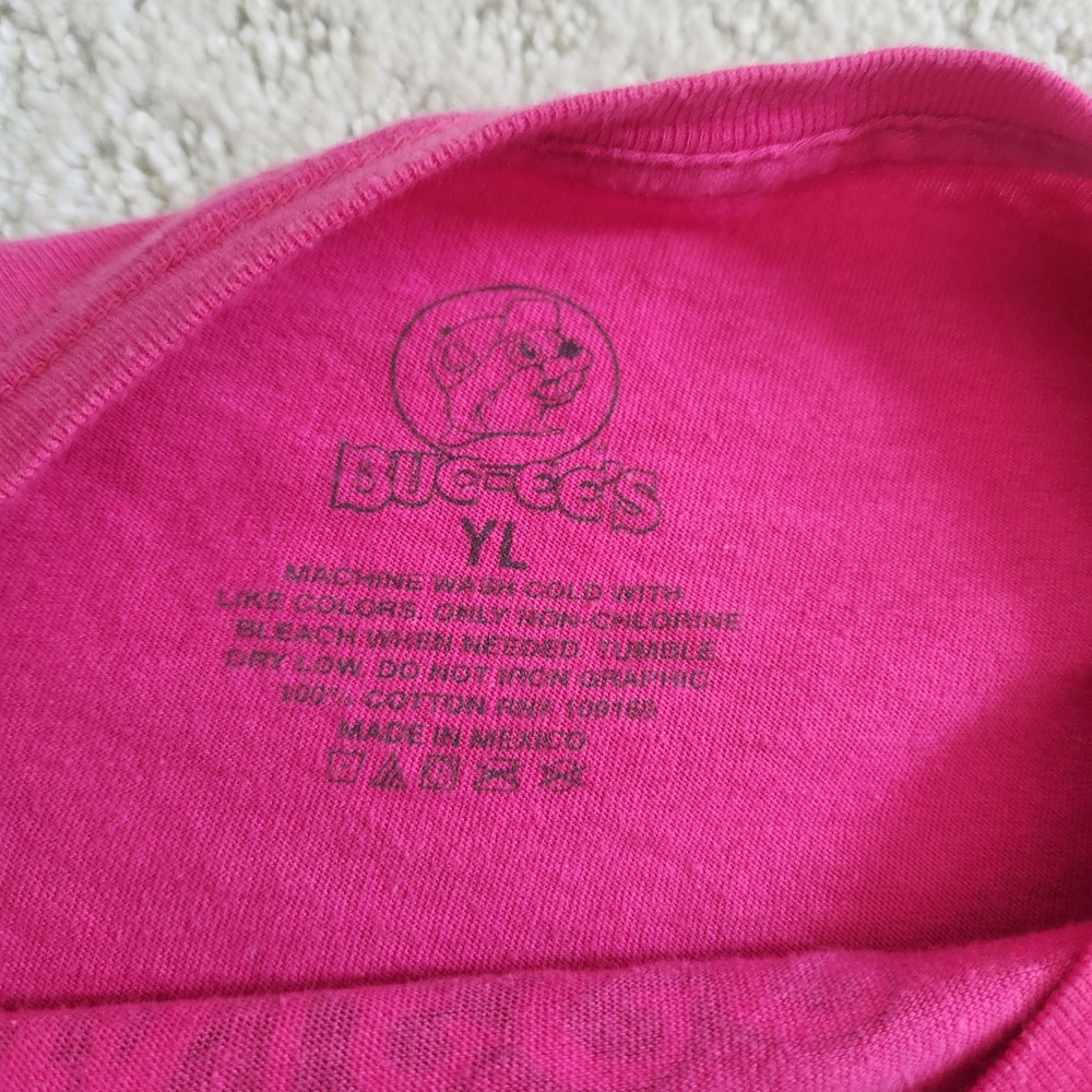 Buc-ees Florida Happiness is Sunshine Pink Graphic T-Shirt Youth Large YL - Picture 4 of 7